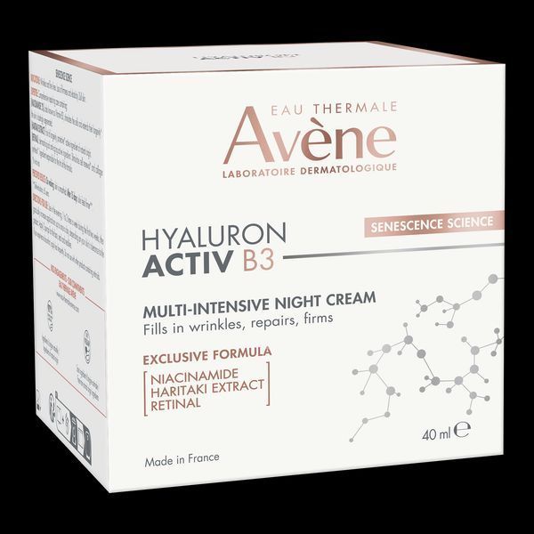 Авен Гіалурон Актив В3 Крем нічний мульти-інтенсивний Avene Hyaluron Activ B3 Cr&egrave;me multi-intensive nuit, 40 мл new 3282770153200 фото