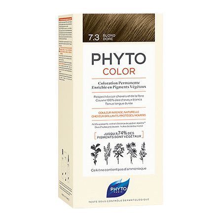 Фито Фитоколор безаммиачная крем-краска Phyto PhytoColor Coloration Permanente 7.3 Золотисто-русый 112 мл 3338221002426 фото