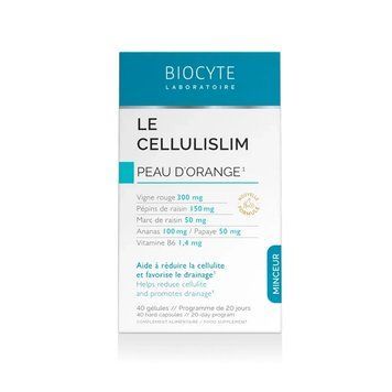 Biocyte LE CELLULISLIM, 40 gelules Поддержка при терапии целлюлита, 40 капсул 2655223463 фото
