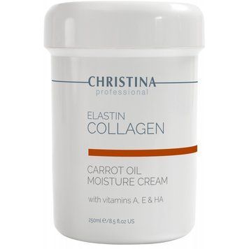 Увлажняющий крем для сухой кожи Christina Elastin Collagen Carrot Cream with Vitamins A, E & HA 250 мл CHR105 фото
