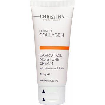 Зволожувальний крем для сухої шкіри Christina Elastin Collagen Carrot Cream with Vitamins A, E&HA 60 мл CHR372 фото