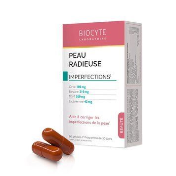 Biocyte Peau Radieuse Уменьшает воспалительные высыпания на коже, 60 капсул 2630103276 фото