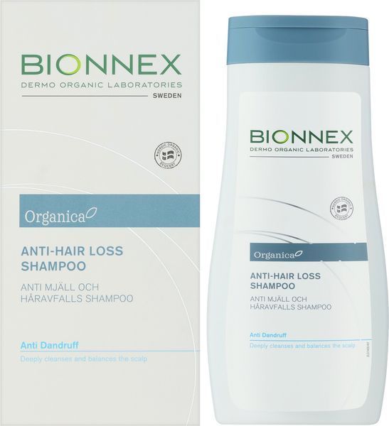 Шампунь против выпадения волос и перхоти Organica Anti Hair Loss Shampoo Anti Dandruff Bionnex,300мл BN5010401 фото