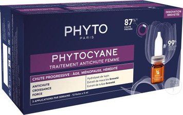 Фито Фитоциан средство от выпадения волос Прогрессив Phyto Phytocyane Progressive Treatment 12x5 мл 3701436910174 фото