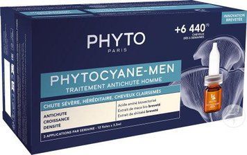 Фито Фитоциан средство от выпадения волос для мужчин Phyto Phytocyane Men Anti Hair Loss 12x 3,5 мл 3701436910303 фото