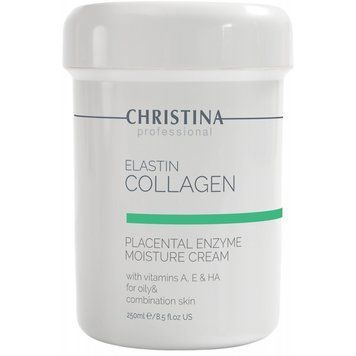 Увлажняющий крем для жирной кожи Christina Elastin Collagen Placental Enzyme Moisture Cream 250 мл CHR101 фото